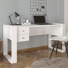 Γραφείο εργασίας Fernando χρώμα λευκό 158,4x60x72,2εκ.