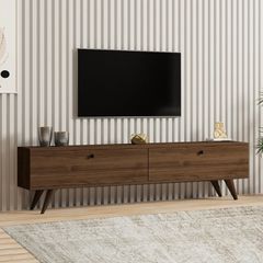 Έπιπλο τηλεόρασης Paris χρώμα καρυδί 160x25x35εκ.