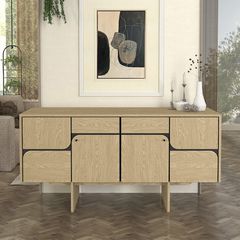 Μπουφές Lava χρώμα rota oak - ανθρακί 150x44,6x76εκ.