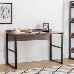 Γραφείο εργασίας Rana χρώμα καρυδί - μαύρο 120x60x78,8εκ.