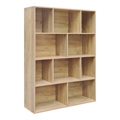 Βιβλιοθήκη Evergin pakoworld mdf σε oak απόχρωση 100x30x135εκ