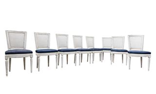 Καρέκλες τραπεζαρίας 8 τμχ και πολυθρόνες τραπεζαρίας 2 τμχ στυλ Louis xvi