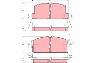 Τακάκια φρένων για ISUZU TROOPER, CAMPO 94230525, 94123041, 8941230410