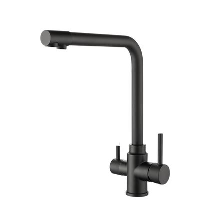 Τρίοδη Μπαταρία Κουζίνας QF-822 Black 100% Inox