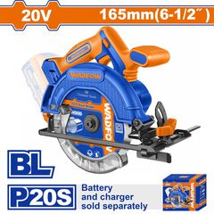 Wadfow WLWP5520 Δισκοπρίονο Μπαταρίας Li-ion 20V / 165mm Χωρίς Μπαταρία & Φορτιστή