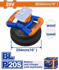 Wadfow WHL35254 Αλοιφαδόρος Μπαταρίας Li-ion 20V / 254mm Χωρίς Μπαταρία & Φορτιστή