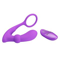 Pretty Love Warren Violet Anal Ring & Vibrator-thumb-1