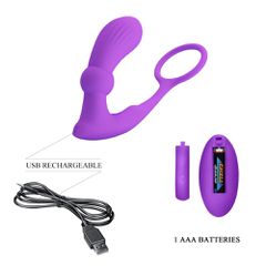 Pretty Love Warren Violet Anal Ring & Vibrator-thumb-5