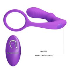 Pretty Love Warren Violet Anal Ring & Vibrator-thumb-2