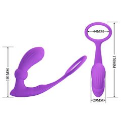 Pretty Love Warren Violet Anal Ring & Vibrator-thumb-4