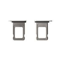 Apple (923-09689) SIM Tray (Original) - Natural Titanium, Apple iPhone 15 Pro / 15 Pro Max