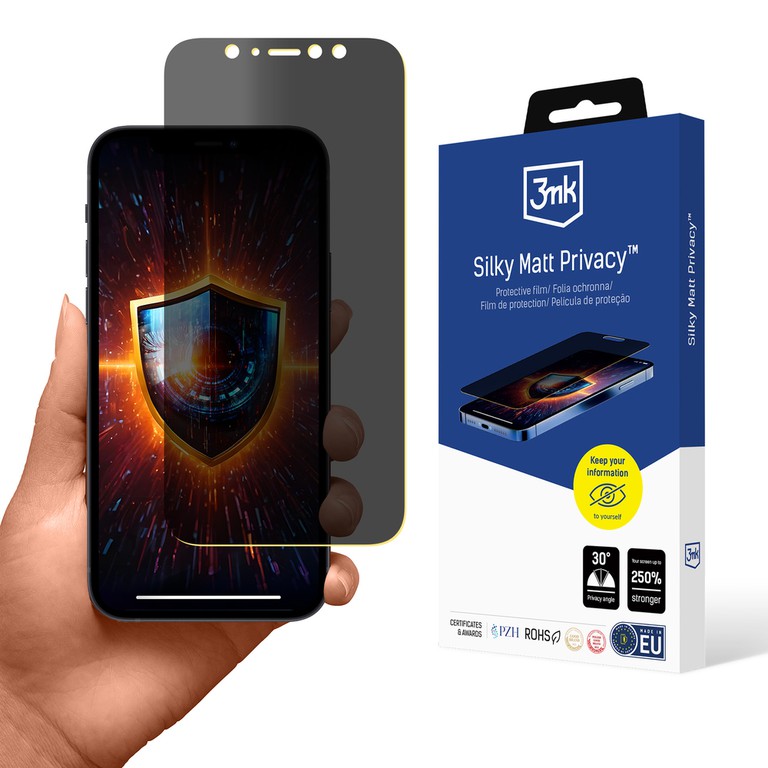 Privacy Screen Protector 3mk Silky Matt Privacy for Apple iPhone 12 Mini