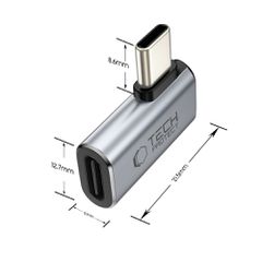 Tech-Protect Ultraboost AA01 USB-C Angled Adapter - Gray-thumb-1