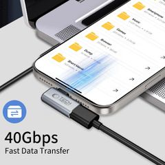 Tech-Protect Ultraboost AA01 USB-C Angled Adapter - Gray-thumb-2