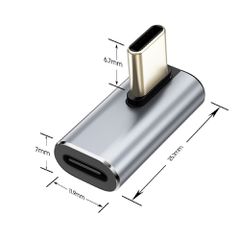 Tech-Protect Ultraboost AA03 USB-C Angled Adapter - Gray-thumb-1