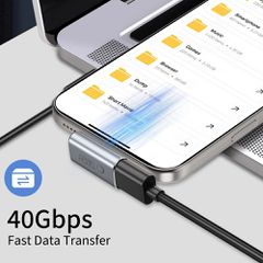 Tech-Protect Ultraboost AA03 USB-C Angled Adapter - Gray-thumb-2