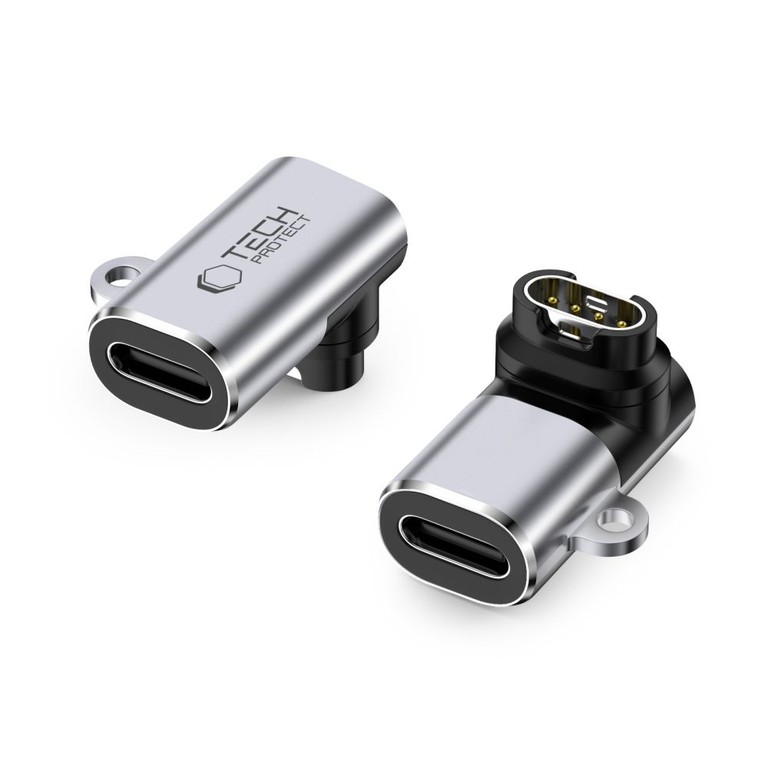 Tech-Protect Ultraboost USB-C Angle Adapter for Garmin Watch - Gray