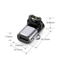 Tech-Protect Ultraboost USB-C Angle Adapter for Garmin Watch - Gray-thumb-3