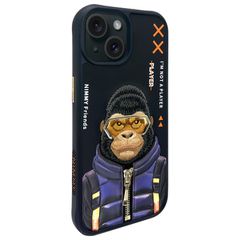 Nimmy Cool 2.0 Monkey case for iPhone 15 - black-thumb-1
