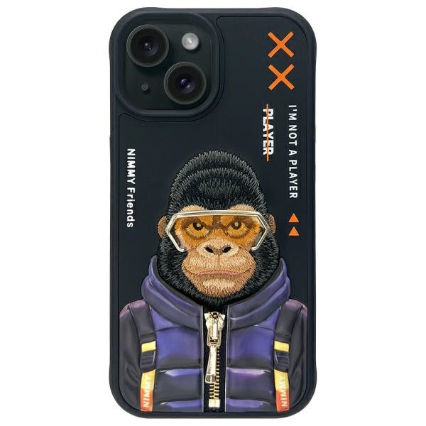 Nimmy Cool 2.0 Monkey case for iPhone 15 - black