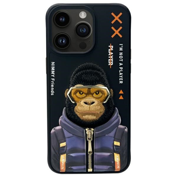 Nimmy Cool 2.0 Monkey Case for iPhone 15 Pro - Black