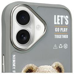 Nimmy Cool 2.0 Bear Case for iPhone 16 - Gray-thumb-2