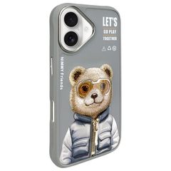 Nimmy Cool 2.0 Bear Case for iPhone 16 - Gray-thumb-1