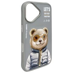 Nimmy Cool 2.0 Bear Case for iPhone 16 - Gray-thumb-3