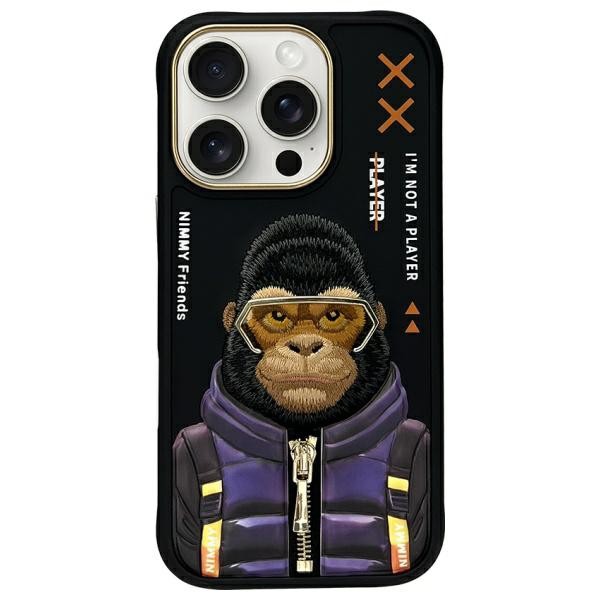 Nimmy Cool 2.0 Monkey Case for iPhone 16 Pro Max - Black