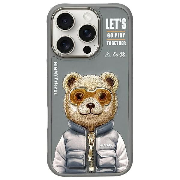Nimmy Cool 2.0 Bear Case for iPhone 16 Pro Max - Gray