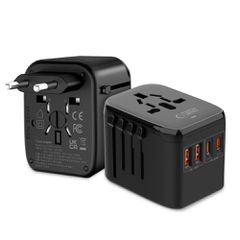 Tech-Protect TA200 EU / UK / US / AU adapter - black-thumb-1