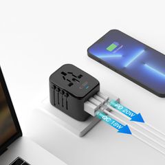 Tech-Protect TA200 EU / UK / US / AU adapter - black-thumb-3