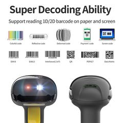 Qoltec 50853 Laser barcode scanner 1D | 2D | Black-thumb-4