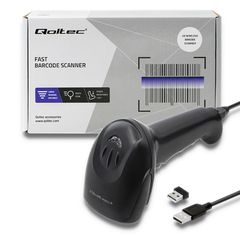 Qoltec 50868 Wireless Laser Scanner 1D | 2D | Black-thumb-1