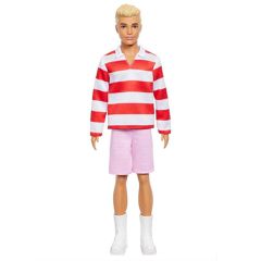 Barbie - Fashionista Ken Doll Red & White Stripes (HYV01) / Toys
