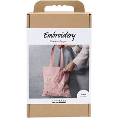 Craft Kit Embroidery - Tote bag - soft rose (977861) / Toys