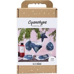 Craft Kit Cyanotype - Cyanotype Christmas decorations - blue - silver (977848) / Toys