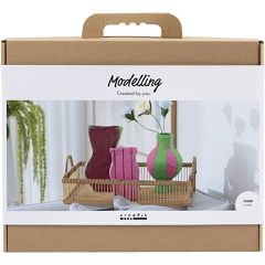 Maxi Craft Kit Modelling - Papier-mâché pulp vases - assorted colours (977837) / Toys