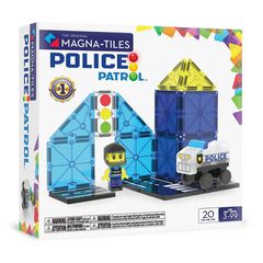 Magna Tiles - Police Patrol™ 20 Piece Set (90353) / Toys