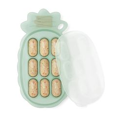 Haakaa - Pineapple Silicone Nibble Tray - Pea Green - 9 x 25ml / Baby and Children