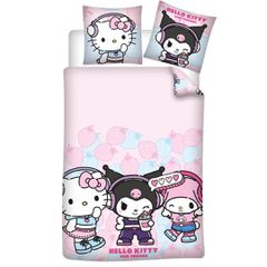 HELLO KITTY - Hello Kitty and Friend - Duvet Cover 140x200cm + 65x65cm