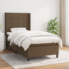 Κρεβάτι Boxspring με Στρώμα Σκούρο Καφέ 80x200 εκ. Υφασμάτινο 3131388