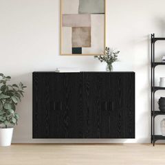 Ντουλάπια Τοίχου 2 pcs Μαύρη δρυς 69.5 x 34 x 90 εκ. 3394508