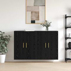 Ντουλάπια Τοίχου 2 pcs Μαύρη δρυς 69.5 x 34 x 90 εκ. 3394514
