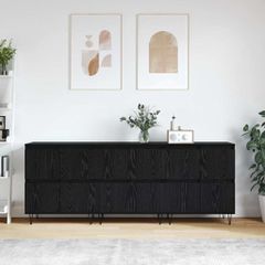 Παραδοσιακά Πλευρικά Έπιπλα 3 pcs Μαύρη δρυς 180 x 35 x 70 εκ 3394526