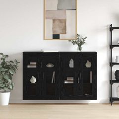 Ντουλάπια Τοίχου 2 pcs Μαύρη δρυς 69.5 x 34 x 90 εκ. 3394538