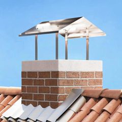 Καπνοδόχος Ασημί 60 x 60 x 38 cm Ανοξείδωτο ατσάλι 42008436