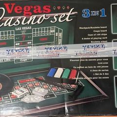 Las Vegas Casino Set 3‑in‑1 καινούργιο (Roulette, Blackjack, Craps). Συλλεκτικό