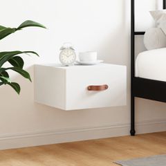 Κομοδίνο Επιτοίχιο Λευκά 35 x 35 x 20 εκ. 829772
