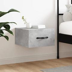 Κομοδίνο Επιτοίχιο Γκρι Σκυροδέματος 35 x 35 x 20 εκ. 829812